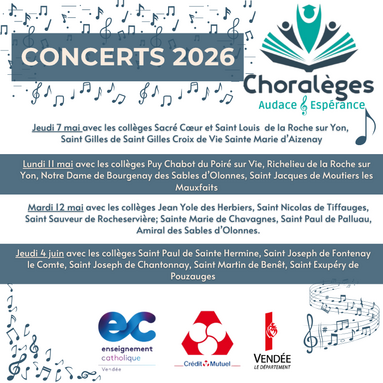 Une délégation du collège Saint Martin participera à CHORALEGES le jeudi 4 juin.